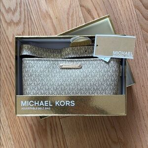 Michael Kors Gold Adjustable Belt Bag